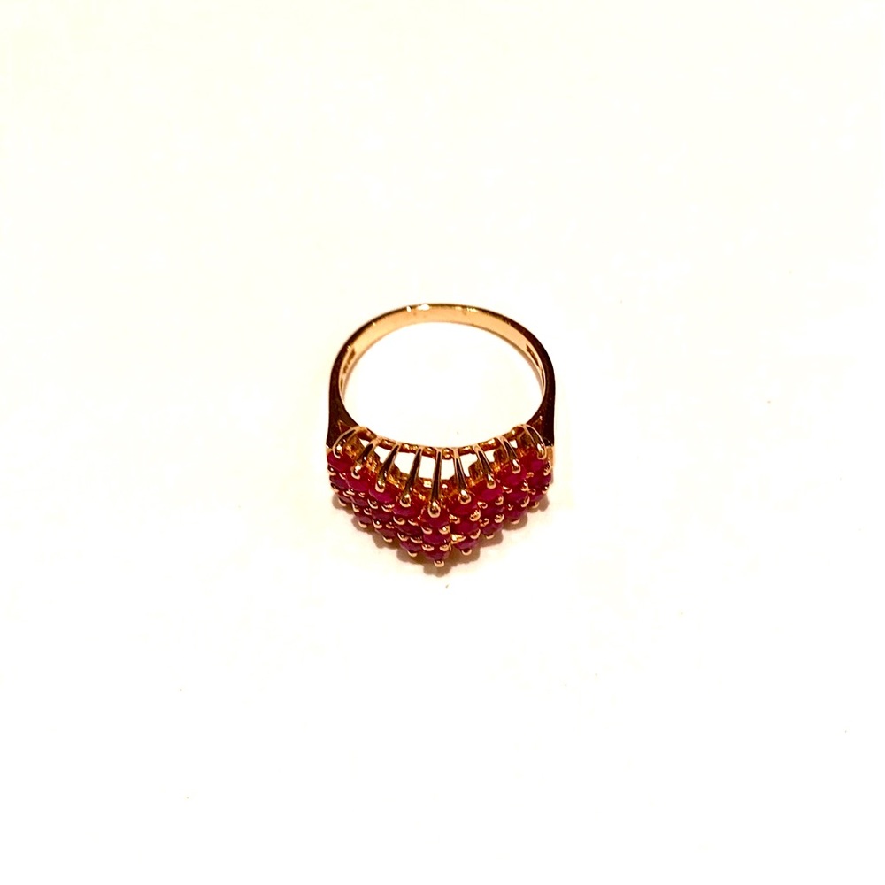 Ruby Pyramid Ring - image 1